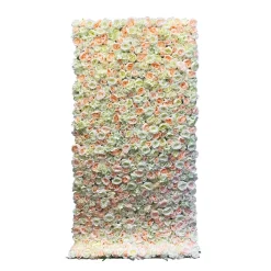 Economy Fabric Backed Floral Panel - Mixed Pink & White Flowers - Easy Hanging!