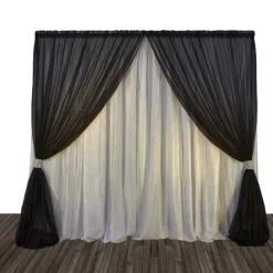 Economy 1 Panel 2 Tone Curtain Backdrop 8ft Tall