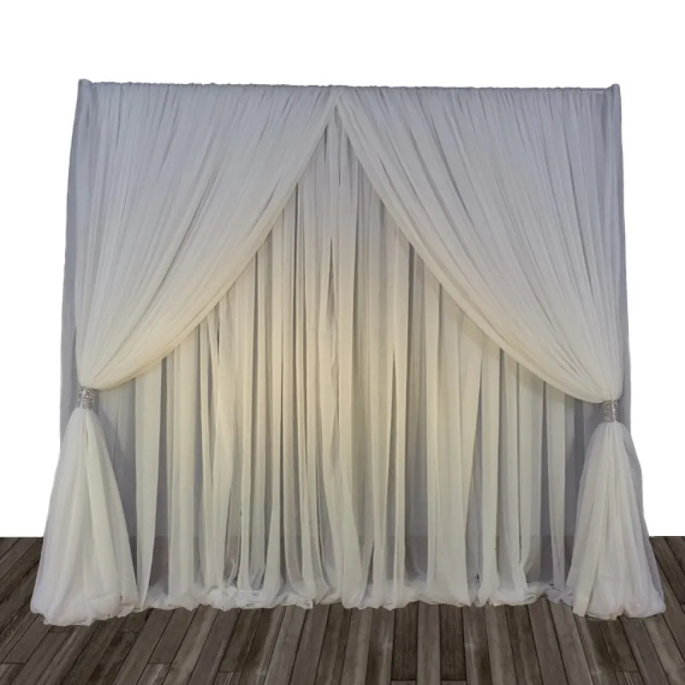 Economy 1 Panel Tone on Tone Curtain Backdrop 8ft Tall