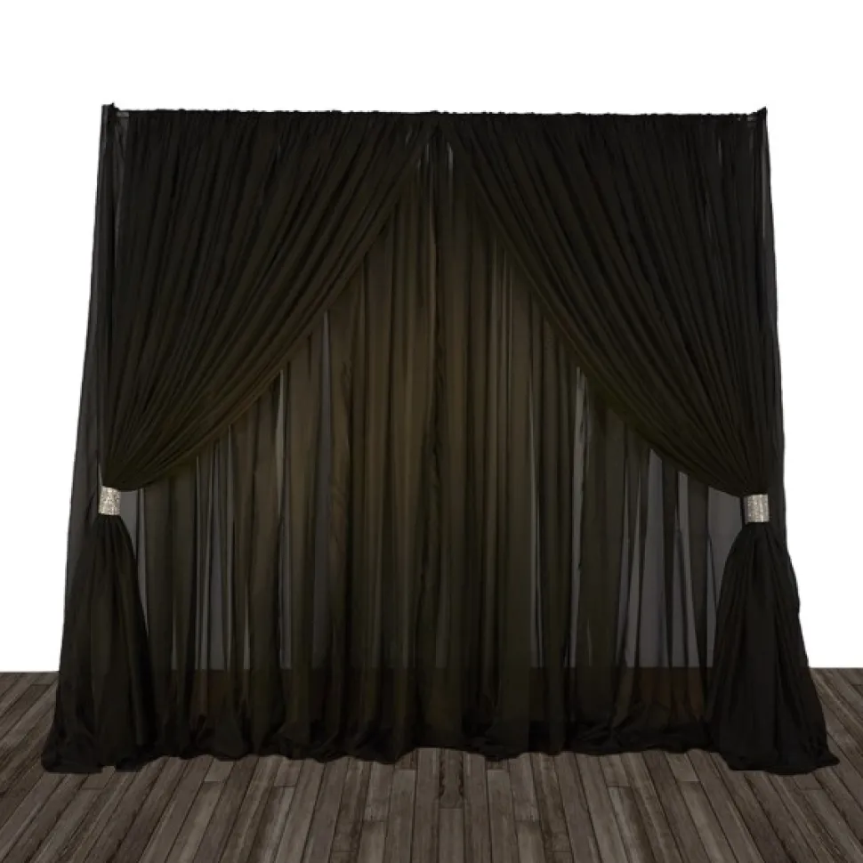 Economy 1 Panel Tone on Tone Curtain Backdrop 8ft Tall