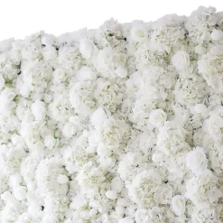 Economy White Mixed Floral Wall - Curtain Style - Easy Install! Select Size