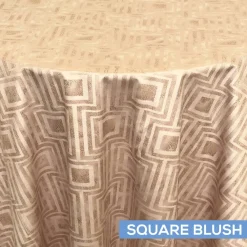 Embellished Tablecloth by Eastern Mills - Square Blush - Many Size Options
