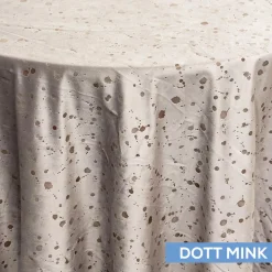 Embellished Tablecloth by Eastern Mills - Dott Mink - Many Size Options