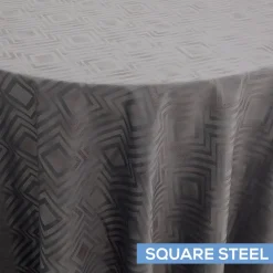 Embellished Tablecloth by Eastern Mills - Square Steel - Many Size Options