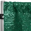 Emerald Green Sequin Backdrop Curtain w/ 4" Rod Pocket by Eastern Mills - 10ft Long x 4.5ft Wide