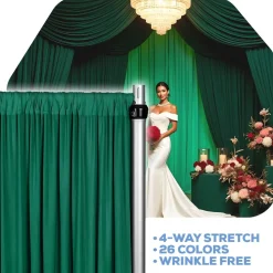 Emerald Green 4-Way Stretch Spandex Drape Panel - Choose your Size