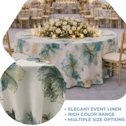 Emerald Primavera Jacquard Tablecloth - Multiple Size Options