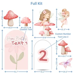 Enchanted Forest 2 Foam Core Birthday Backdrop Kit by PopScene™