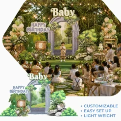 Enchanted Forest 3 Foam Core Birthday Backdrop Kit by PopScene™