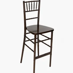 EnvyChair™ Elegant Chiavari Bar Stool - Fruitwood