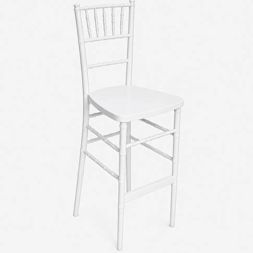 EnvyChair™ Elegant Chiavari Bar Stool - White