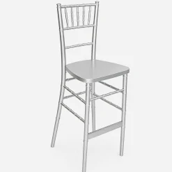 EnvyChair™ Elegant Chiavari Bar Stool - Silver