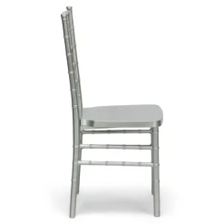 EnvyChair™ Elegant Monoblock Resin Chiavari Chair - Silver