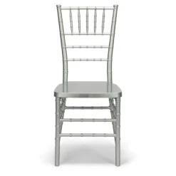 EnvyChair™ Elegant Monoblock Resin Chiavari Chair - Silver