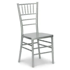 EnvyChair™ Elegant Monoblock Resin Chiavari Chair - Silver