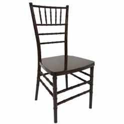 EnvyChair™ Elegant Monoblock Resin Chiavari Chair - Dark Brown