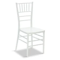 EnvyChair™ Elegant Monoblock Resin Chiavari Chair - White