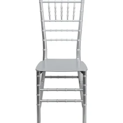 EnvyChair™ Elegant Resin Chiavari Chair with Premium Steel Frame - Silver