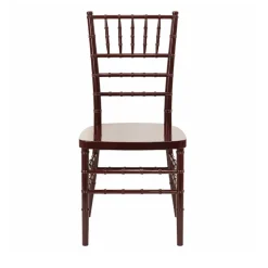 EnvyChair™ Elegant Resin Chiavari Chair with Premium Steel Frame - Mahogany
