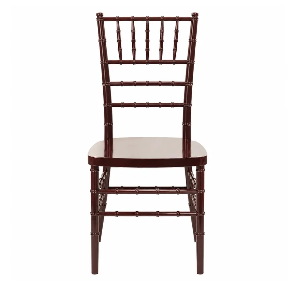 EnvyChair™ Elegant Resin Chiavari Chair with Premium Steel Frame - Mahogany