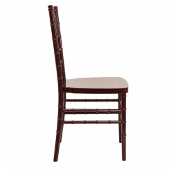 EnvyChair™ Elegant Resin Chiavari Chair with Premium Steel Frame - Mahogany