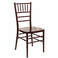 EnvyChair™ Elegant Resin Chiavari Chair with Premium Steel Frame - Mahogany