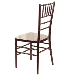 EnvyChair™ Elegant Resin Chiavari Chair with Premium Steel Frame - Mahogany