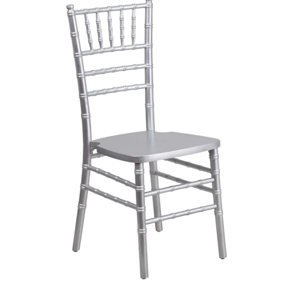 EnvyChair™ Elegant Wood Chiavari Chair - Silver