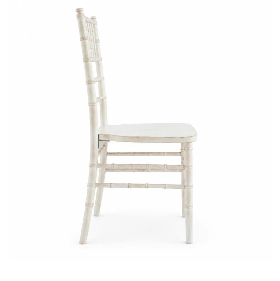 EnvyChair™ Elegant Wood Chiavari Chair - White Wash