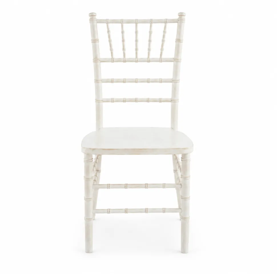 EnvyChair™ Elegant Wood Chiavari Chair - White Wash