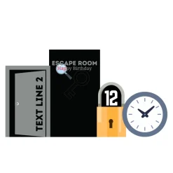 Escape Room Theme Foam Core Birthday Backdrop Kit by PopScene™