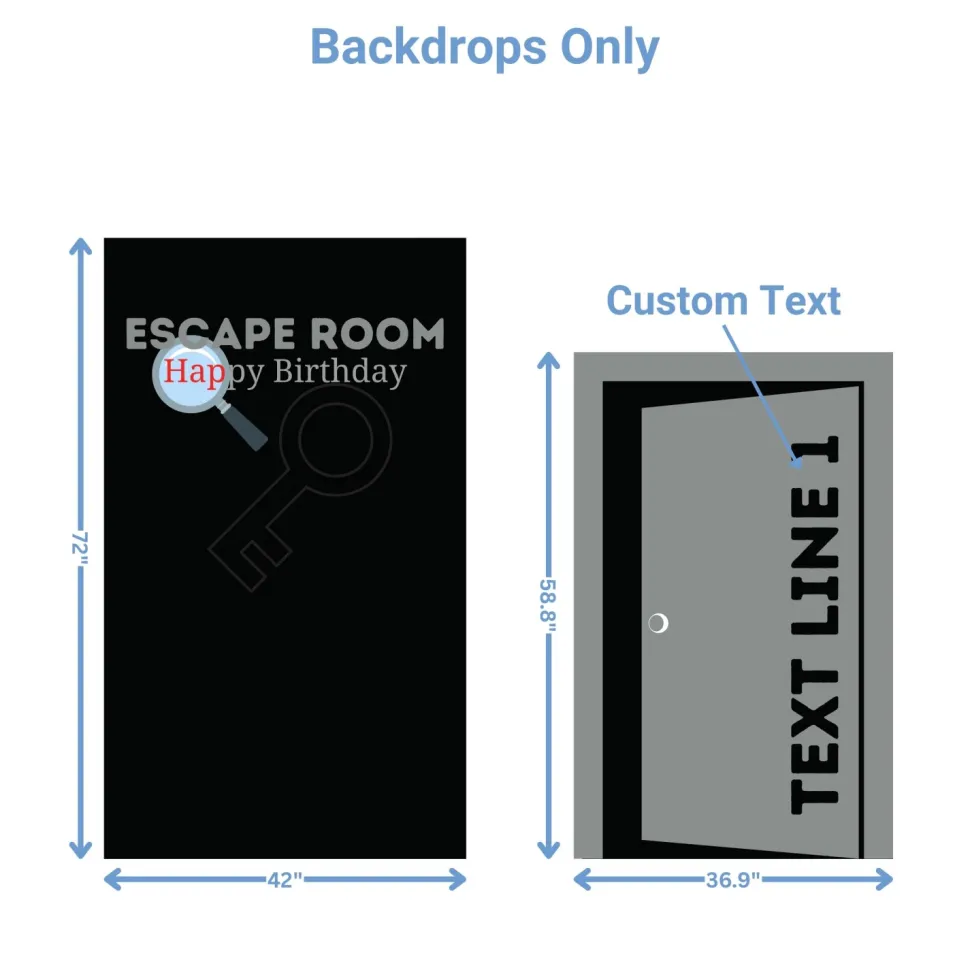 Escape Room Theme Foam Core Birthday Backdrop Kit by PopScene™