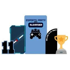 Esports Party Foam Core Birthday Backdrop Kit by PopScene™