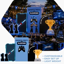 Esports Party Foam Core Birthday Backdrop Kit by PopScene™