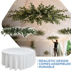 Eucalyptus Leaf Hanging Floral Chandelier | ModTree™ Collection