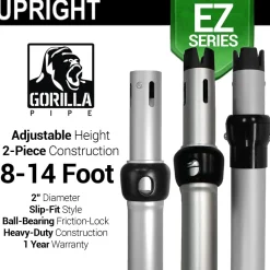 EZ Series - Adjustable Upright w/Slip-Lock (8ft-14ft)