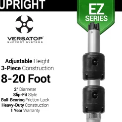 EZ Series - 3-Piece Adjustable Upright w/Slip-Lock (8ft-20ft) w/ Versatop™