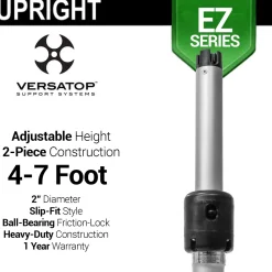 EZ Series - 2-Piece Adjustable Upright w/Slip-Lock (4ft-7ft) w/ Versatop™