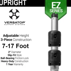 EZ Series - 3-Piece Adjustable Upright w/Slip-Lock (7ft-17ft) w/ Versatop™