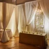 EZ Series Round 4-Post Canopy (Chuppah / Modern Mandap) - 6-10ft Height