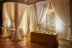EZ Series Round 4-Post Canopy (Chuppah / Modern Mandap) - 6-10ft Height