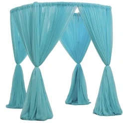 EZ Series Round 4-Post Canopy (Chuppah / Modern Mandap) - 6-14ft Height