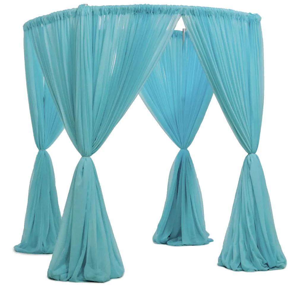 EZ Series Round 4-Post Canopy (Chuppah / Modern Mandap) - 6-14ft Height