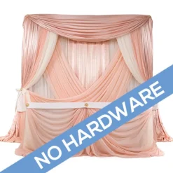 FABRIC ONLY! Romantic Theme Pro-Designed Backdrop or 4 Post Canopy Kit - 6-10ft Tall