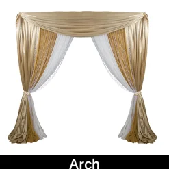 FABRIC ONLY! Traditional Theme Pro-Designed Backdrop or 4 Post Canopy Kit - 6ft-10ft Tall