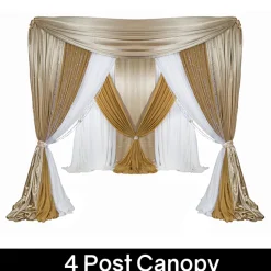 FABRIC ONLY! Traditional Theme Pro-Designed Backdrop or 4 Post Canopy Kit - 6ft-10ft Tall