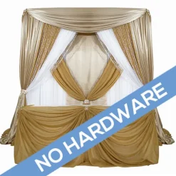 FABRIC ONLY! Traditional Theme Pro-Designed Backdrop or 4 Post Canopy Kit - 6ft-14ft Tall