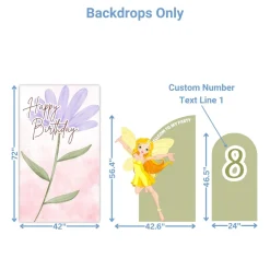 Fairy Princess Foam Core Birthday Backdrop Kit by PopScene™
