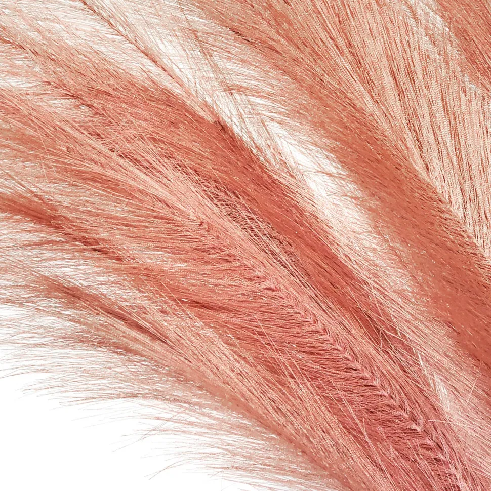 Faux Pampas Grass - 6 Stems - 38" Long - Dusty Rose