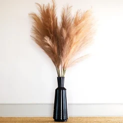 Faux Pampas Grass - 6 Stems - 48" Long - Natural Color